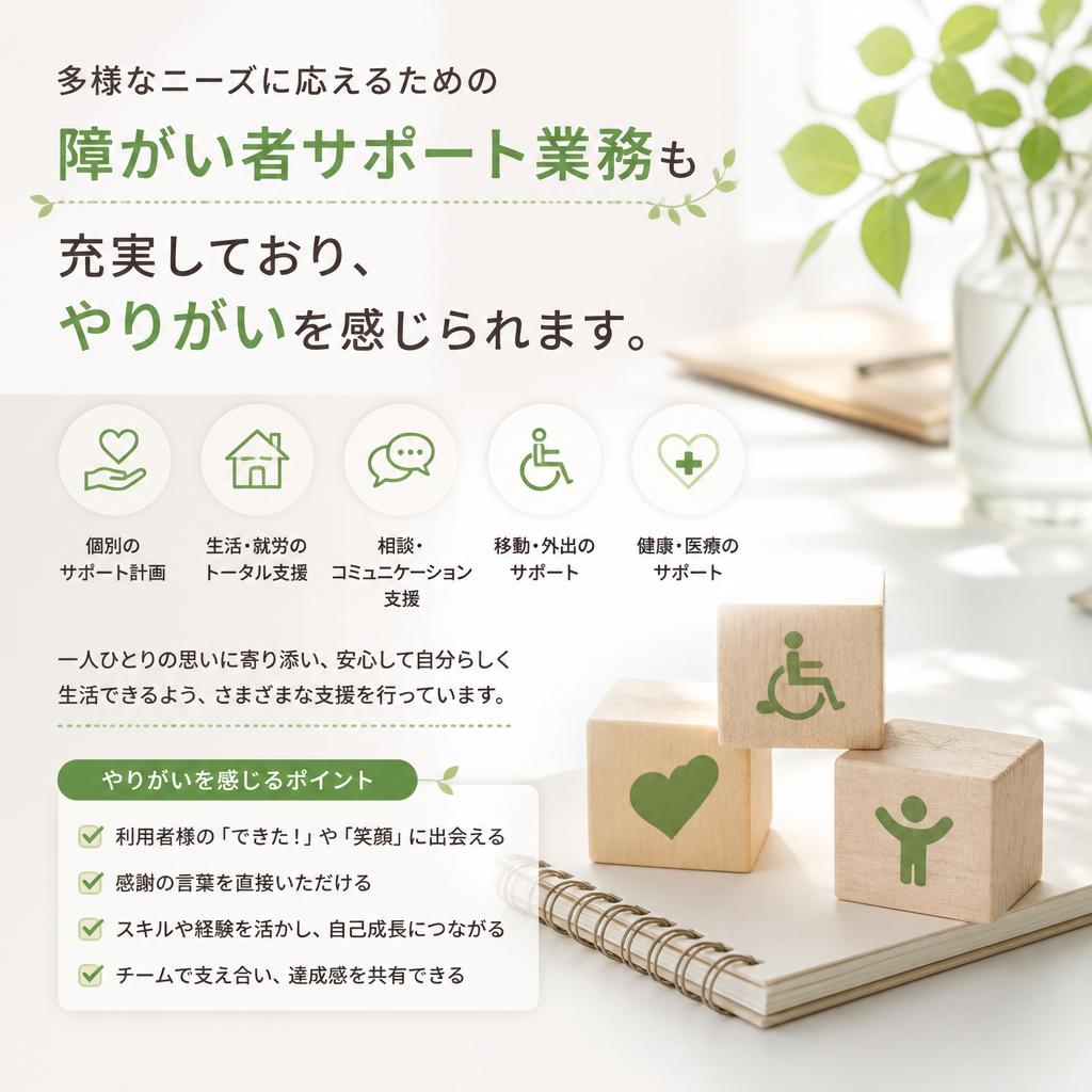障がい者支援に特化した業務