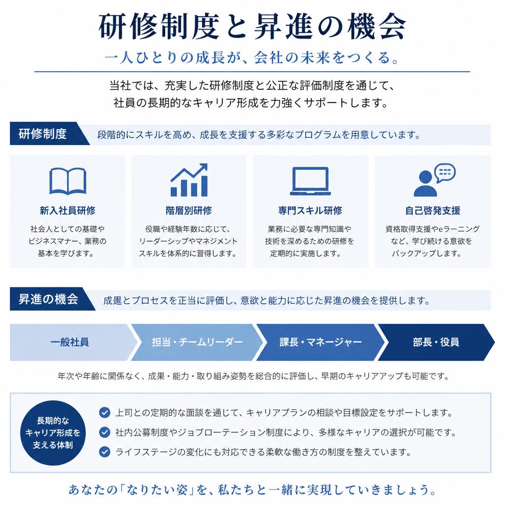 キャリアアップをサポートする制度