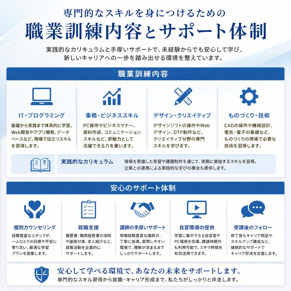 充実した職業訓練制度