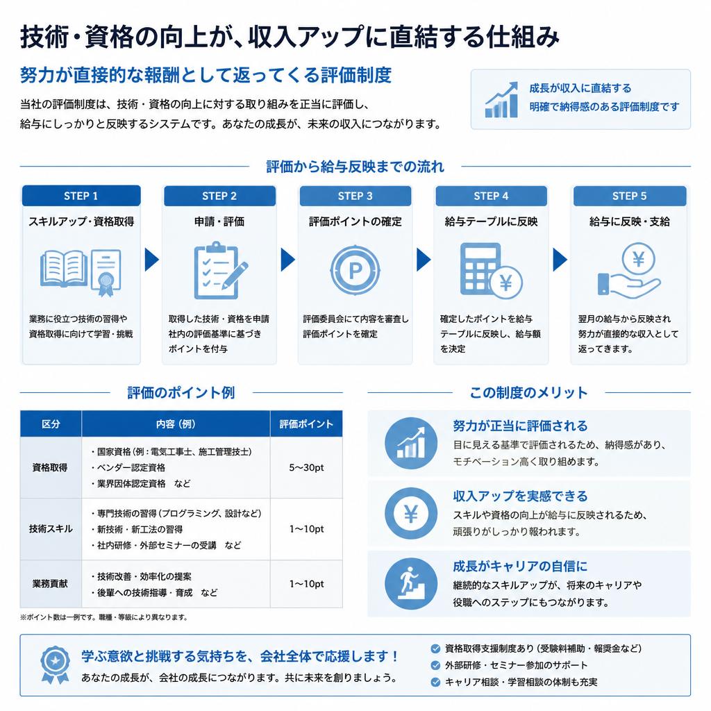 スキルアップで給与UP