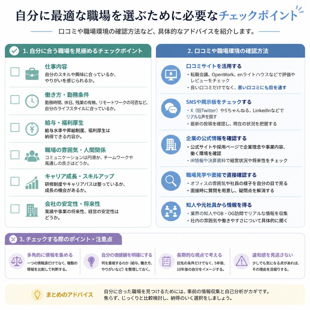 職場選びのポイント