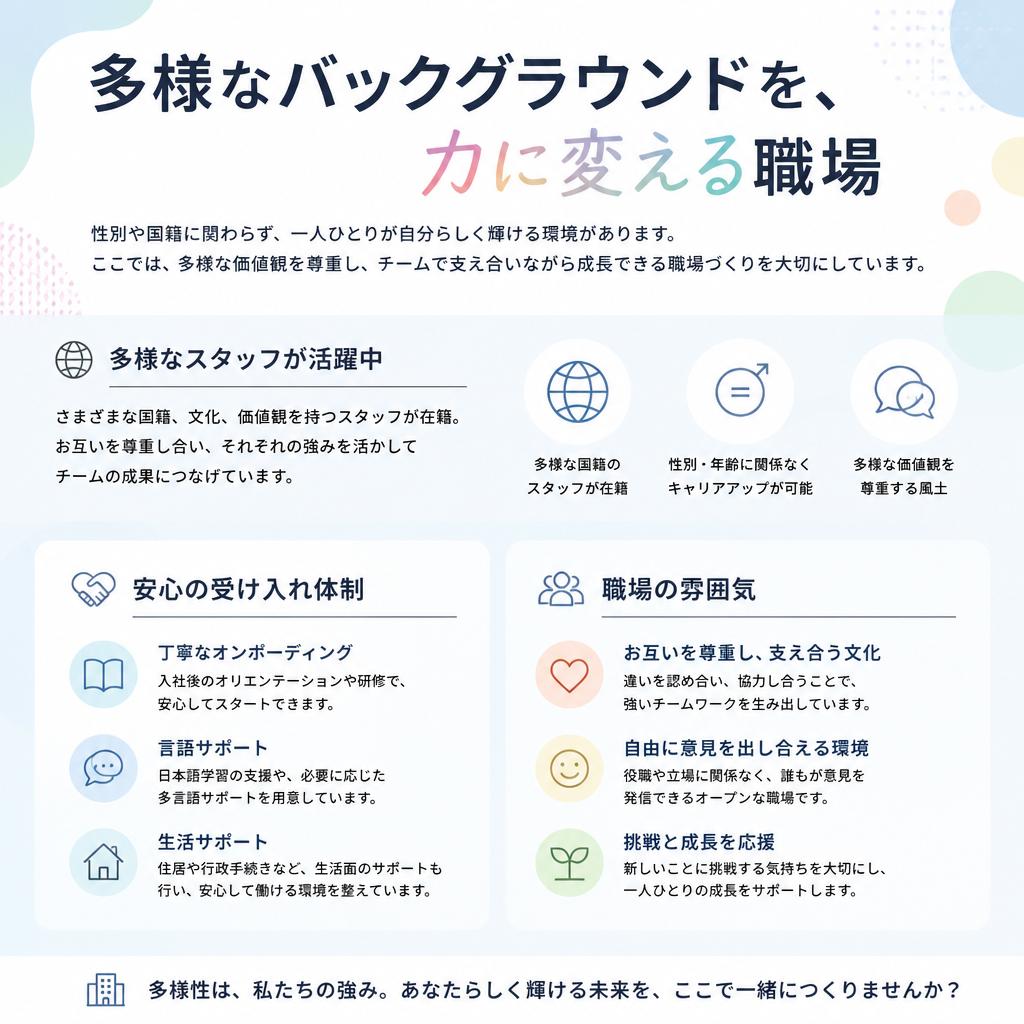 多様性を大切にする職場環境