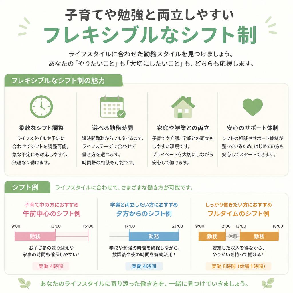 フレキシブルな勤務体制