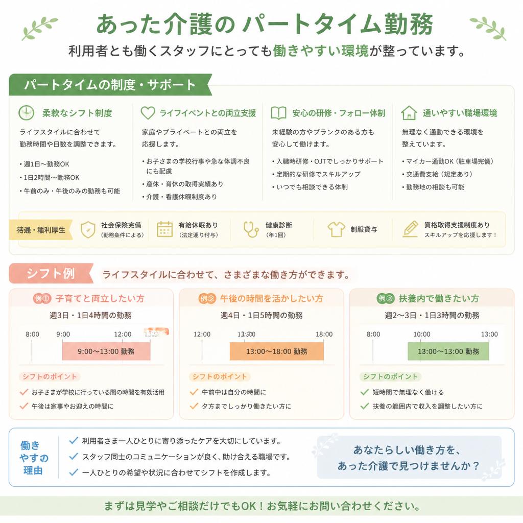 当事業所の柔軟な勤務体制