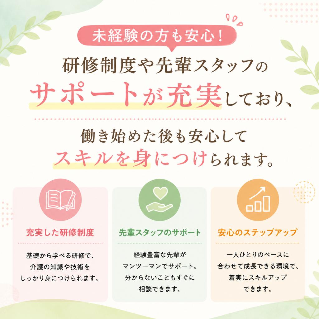 未経験歓迎！安心のサポート体制
