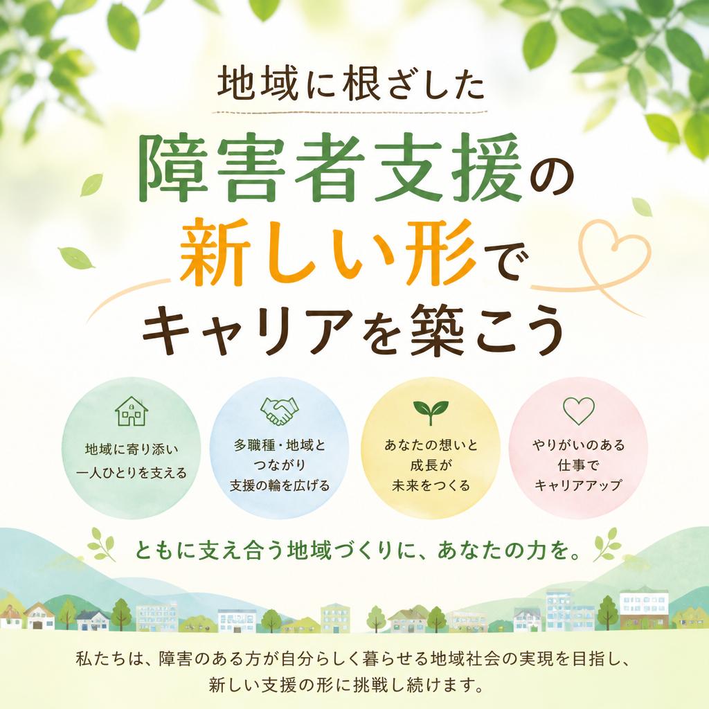 地域に根ざした障害者支援の新しい形でキャリアを築こう