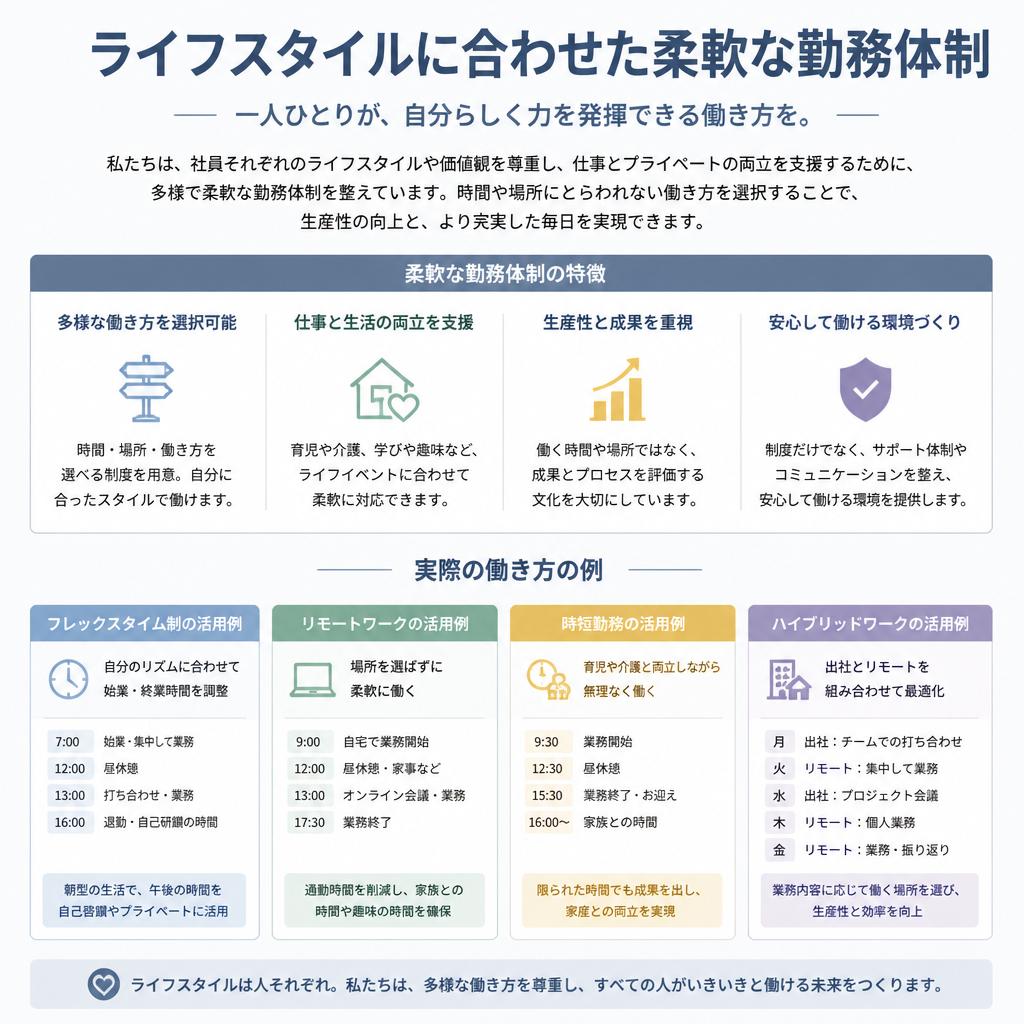 シフトの自由度が生む働きやすさ