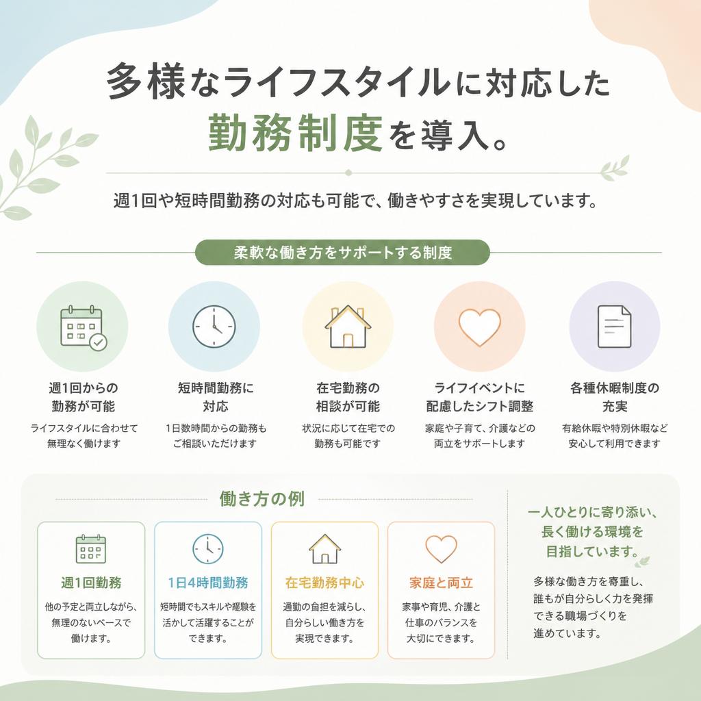 柔軟な勤務体制