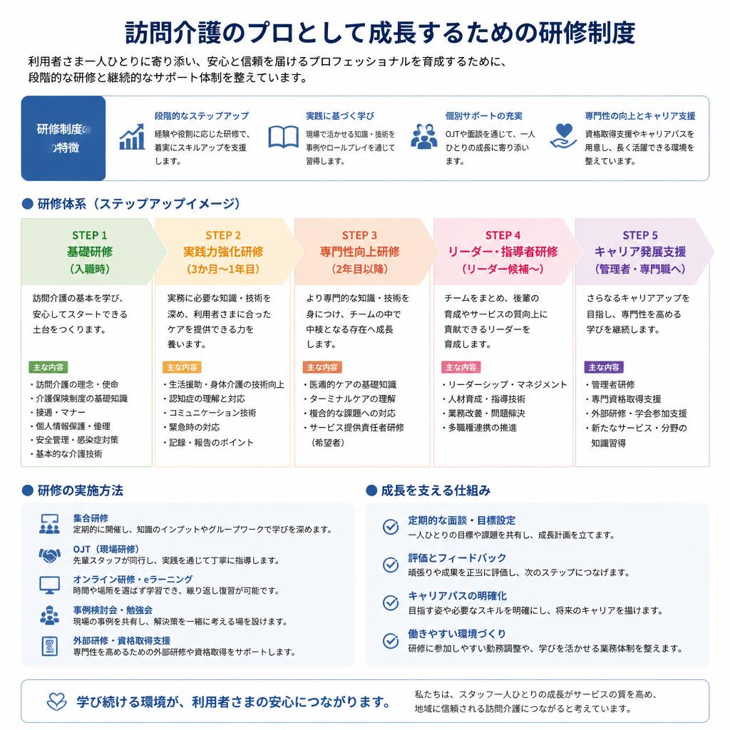 研修制度でスキルアップ