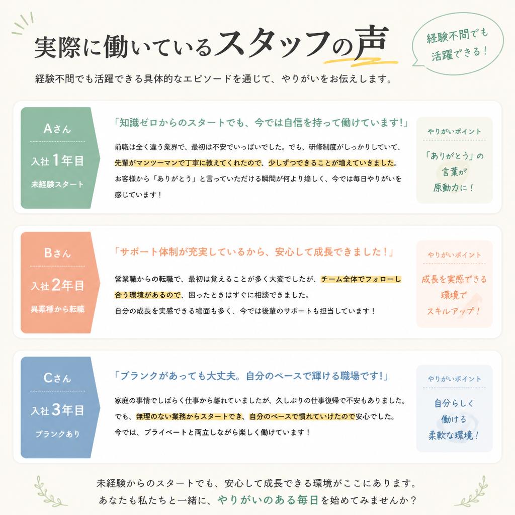 実績ある先輩の声