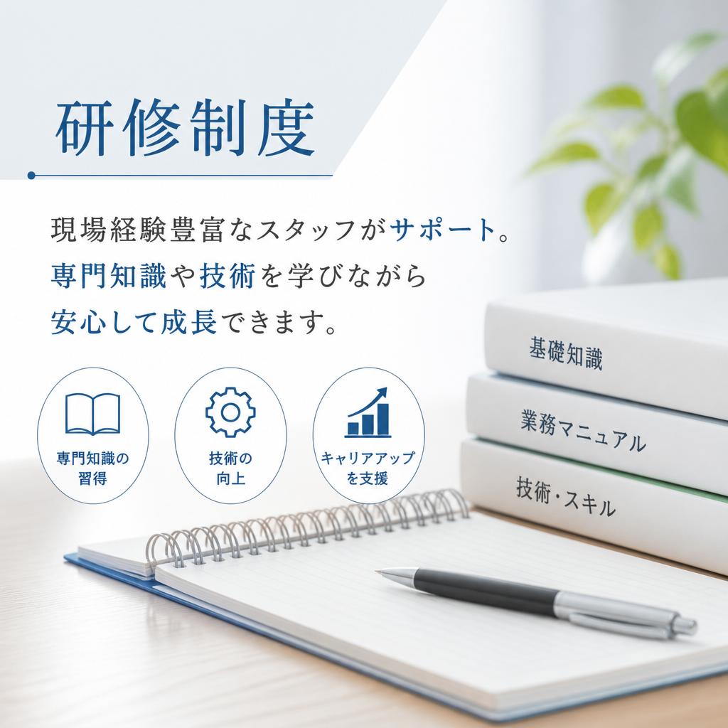 充実した研修でスキルアップ