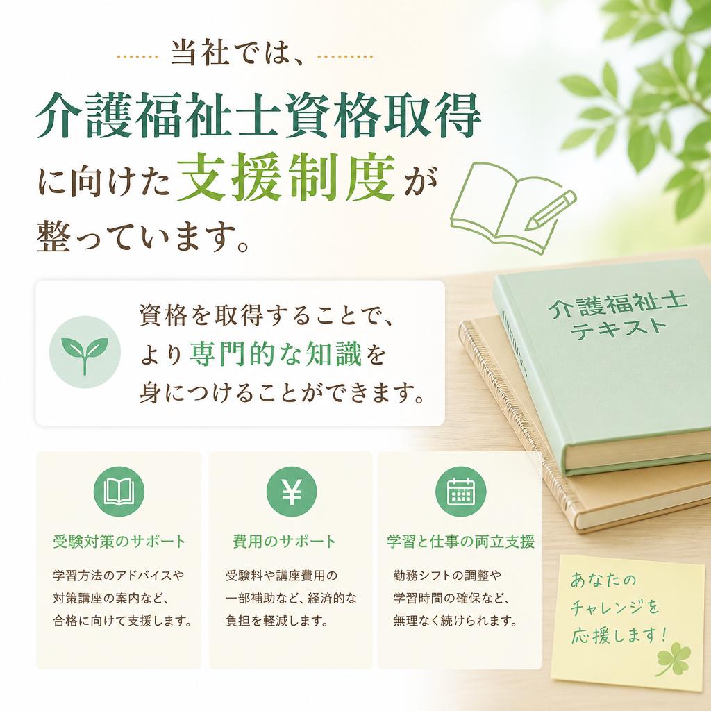 資格取得支援で夢を実現