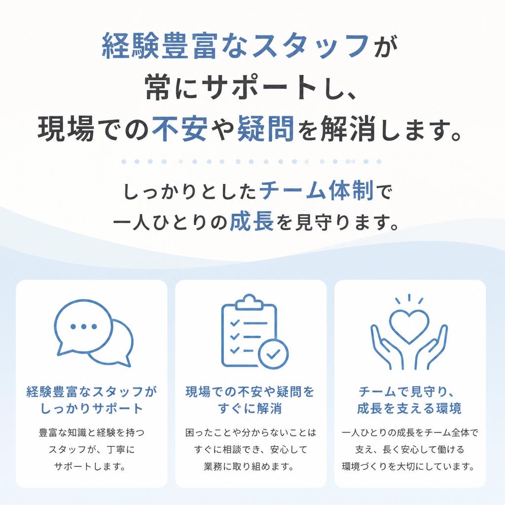 安心のサポート体制