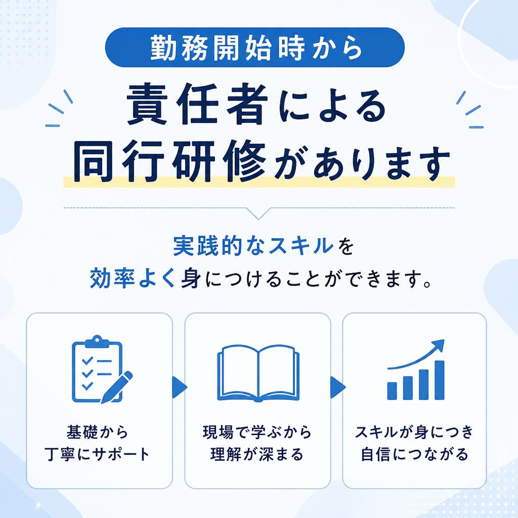 4. 充実した研修制度で確実にスキルアップ