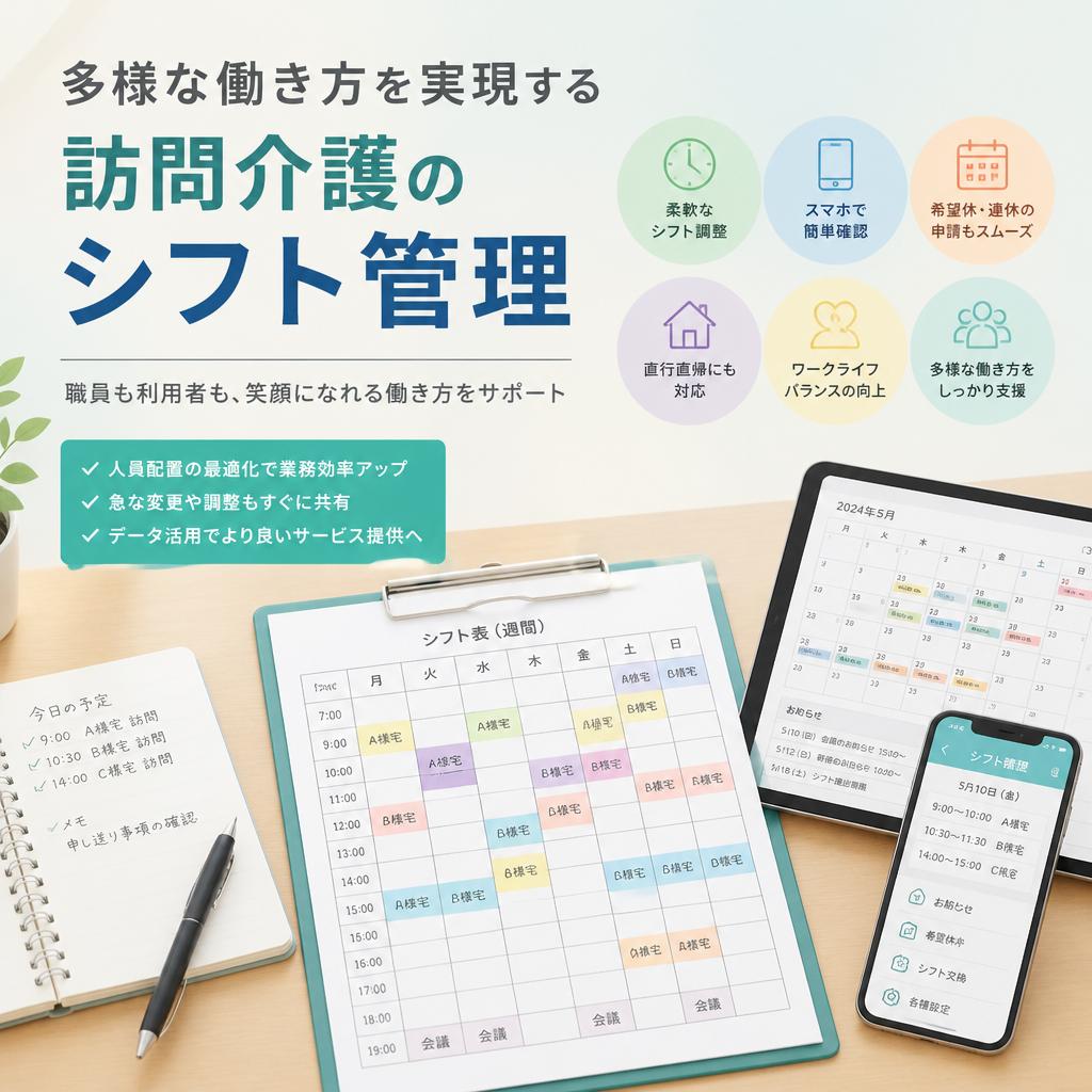 「多様な働き方を実現する訪問介護のシフト管理」