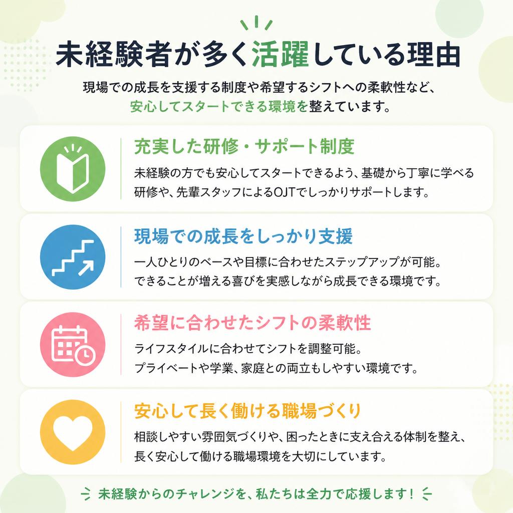 未経験者を歓迎する理由