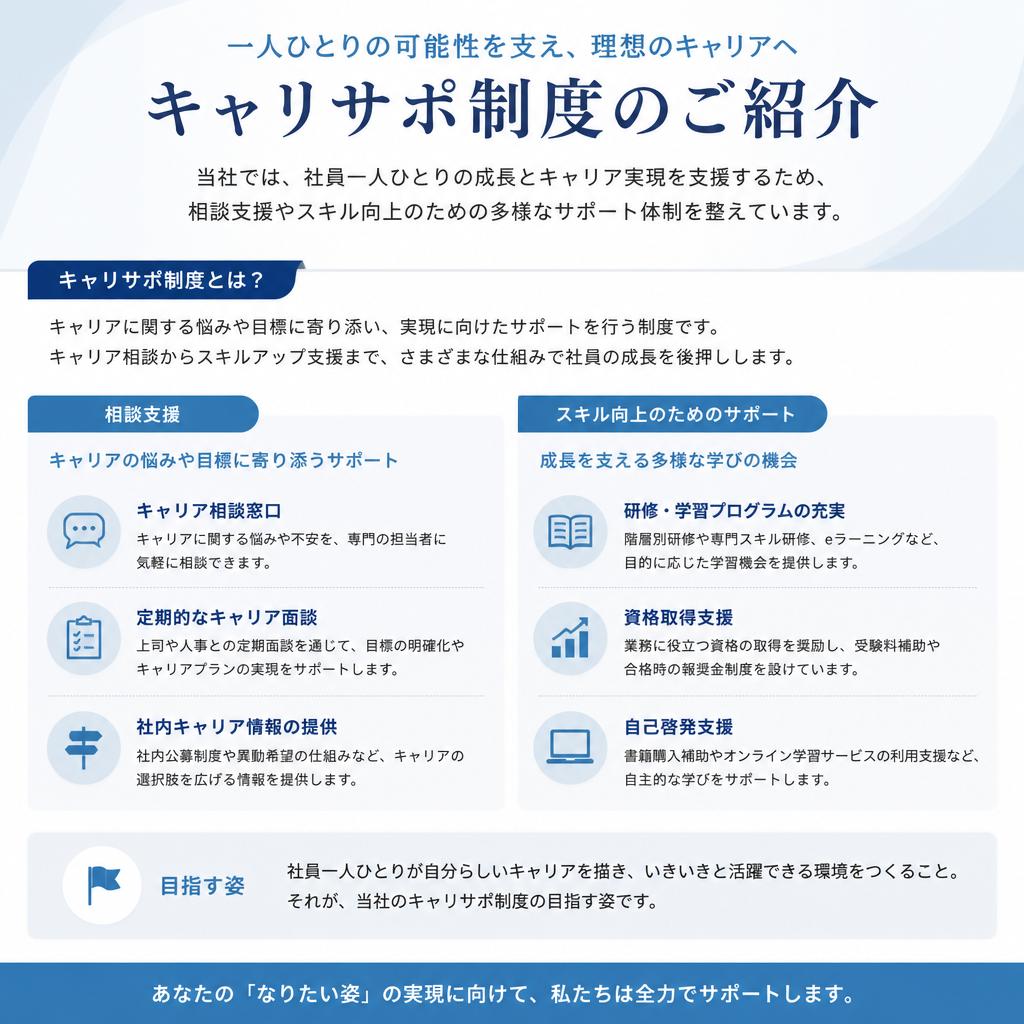 キャリアサポートで安心の働き方