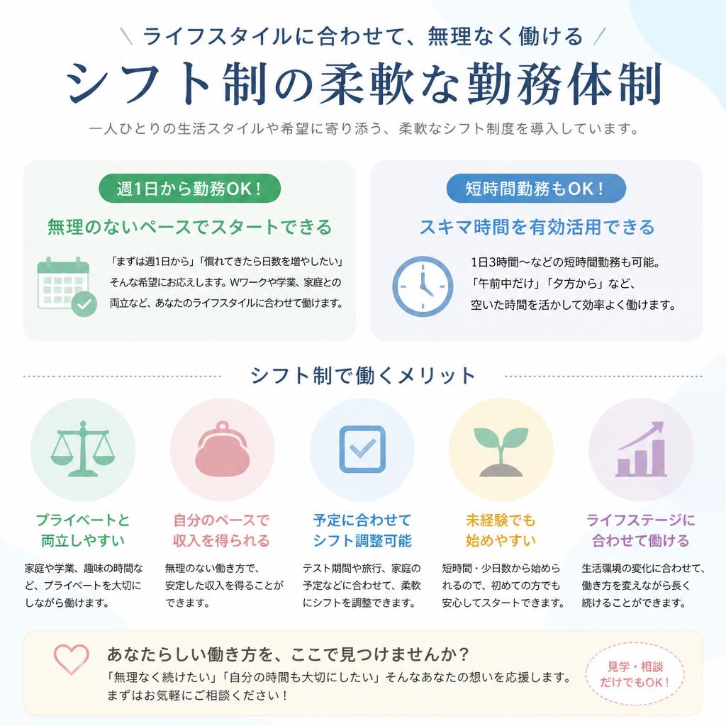 多様な働き方が可能