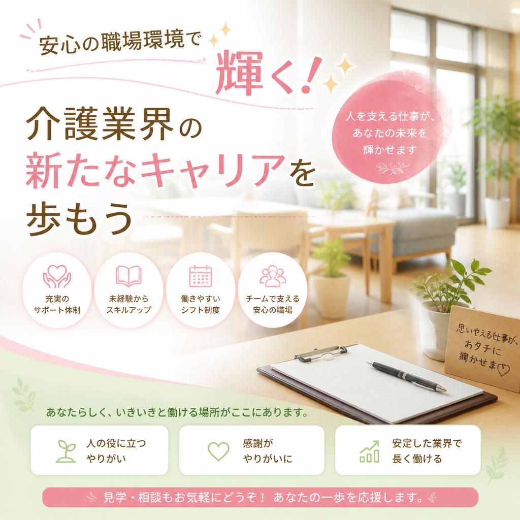 安心の職場環境で輝く！介護業界の新たなキャリアを歩もう
