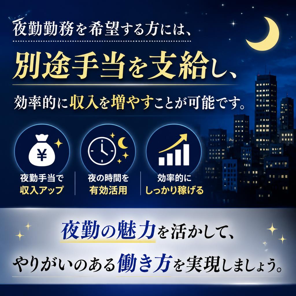 4. 夜勤手当で高収入を実現