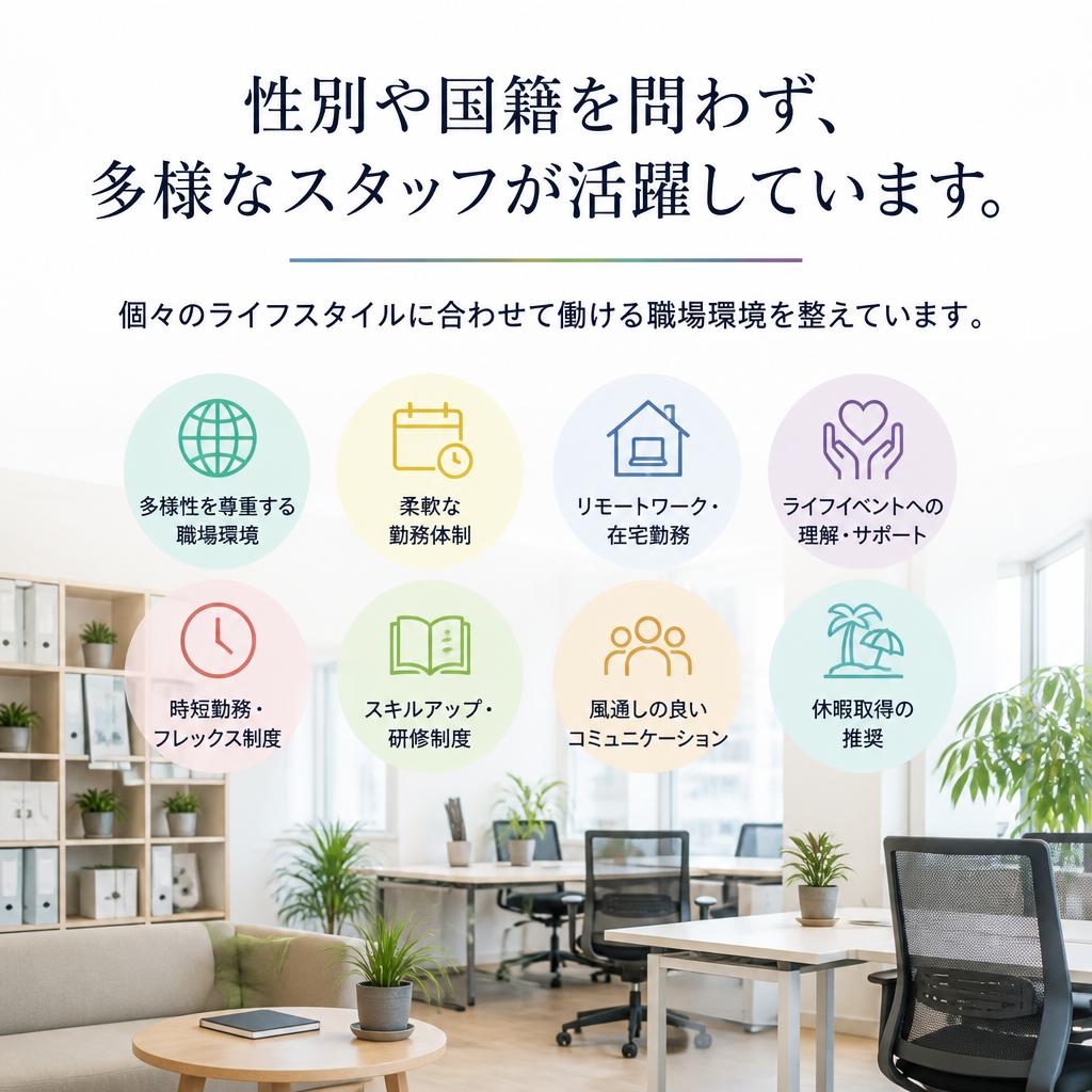 自由な働き方を実現する職場環境