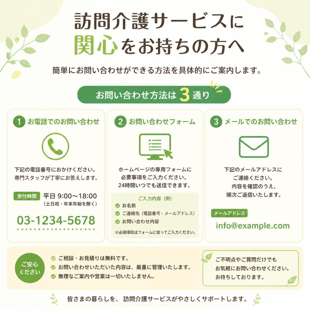今すぐお問い合わせを！