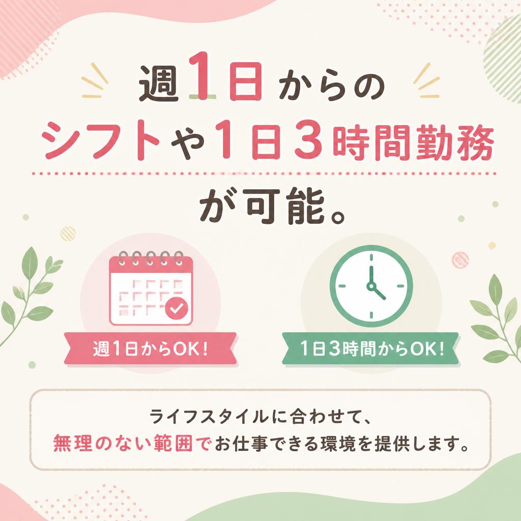 短時間勤務での利用