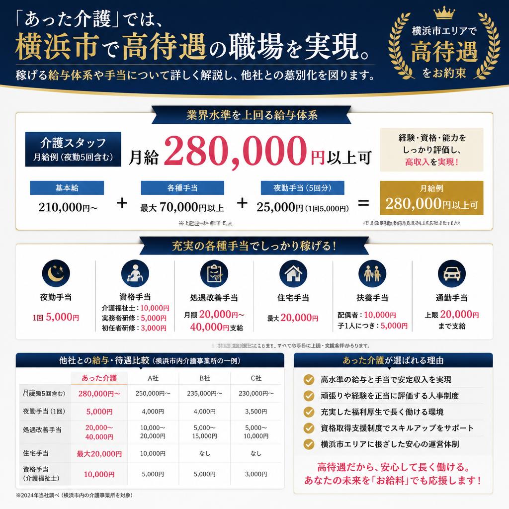 横浜市での希少な高待遇求人