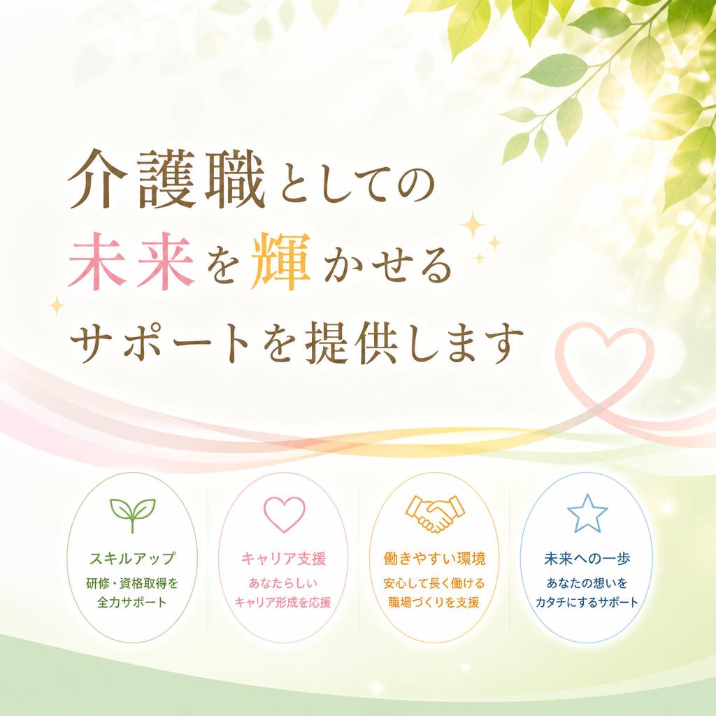 介護職としての未来を輝かせるサポートを提供します