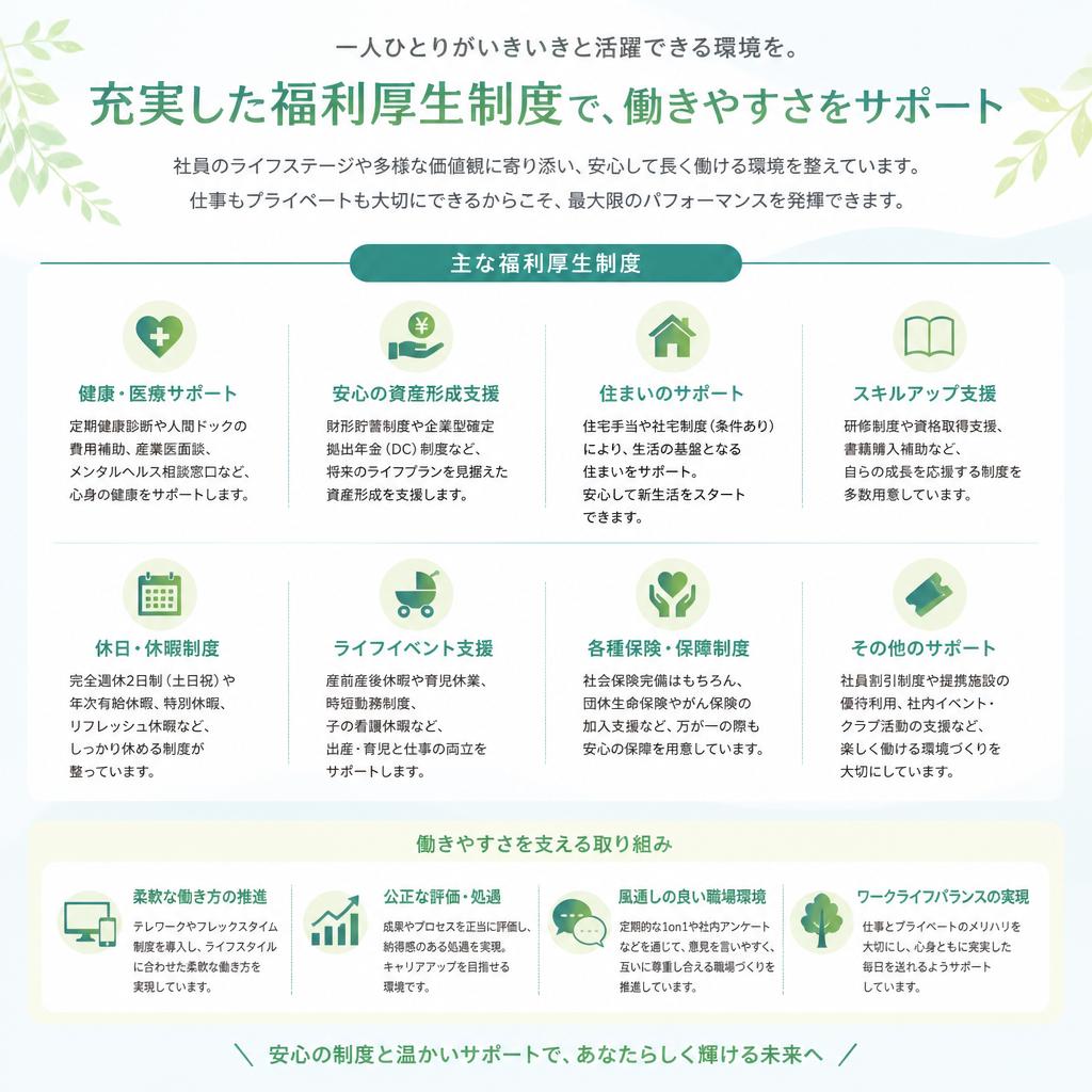 2. 福利厚生の充実