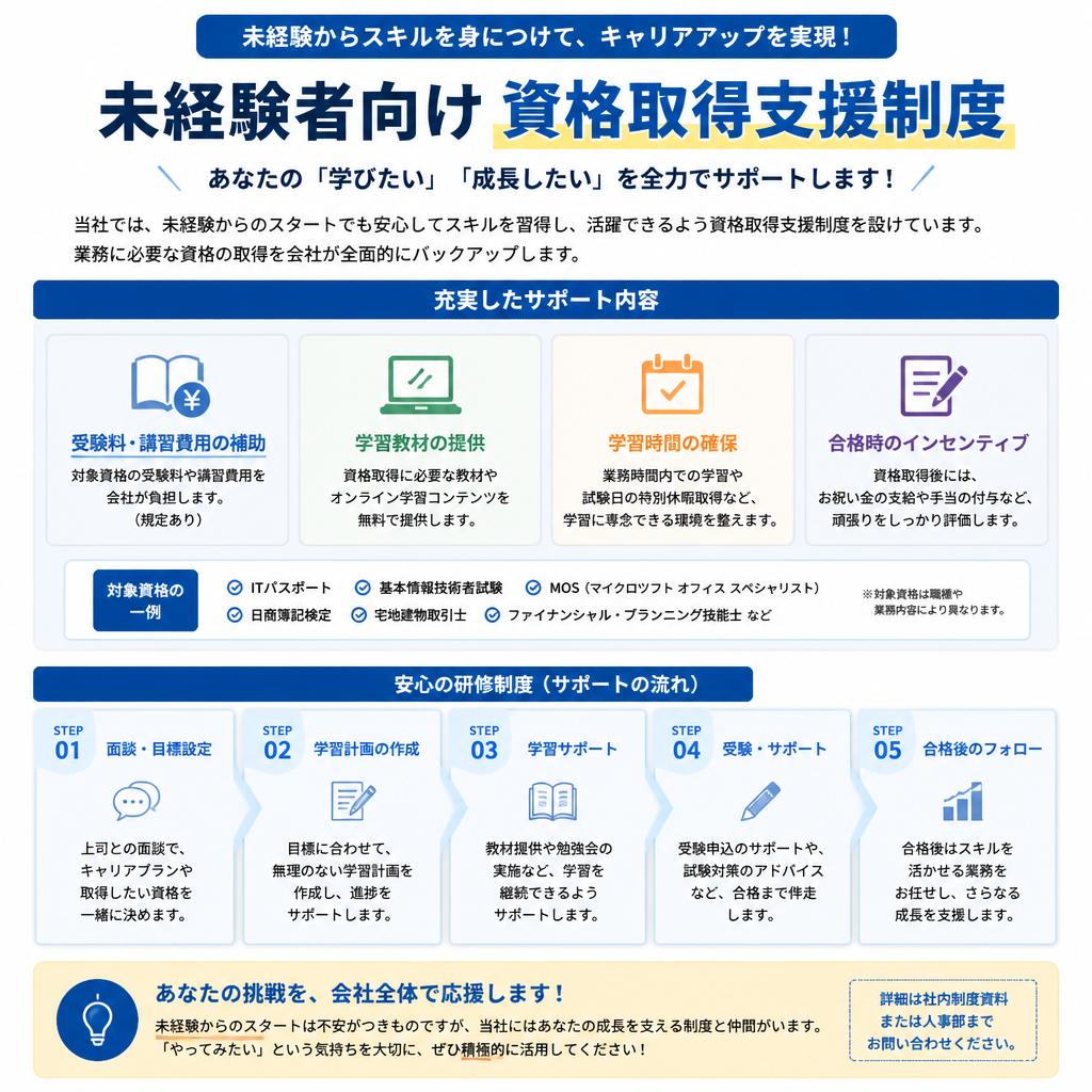 充実した資格取得支援制度