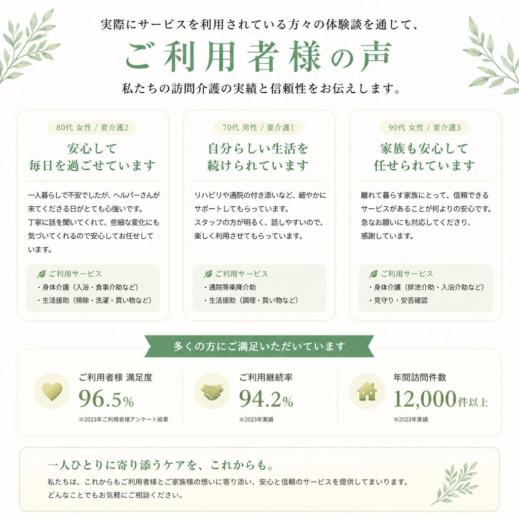 利用者様の声