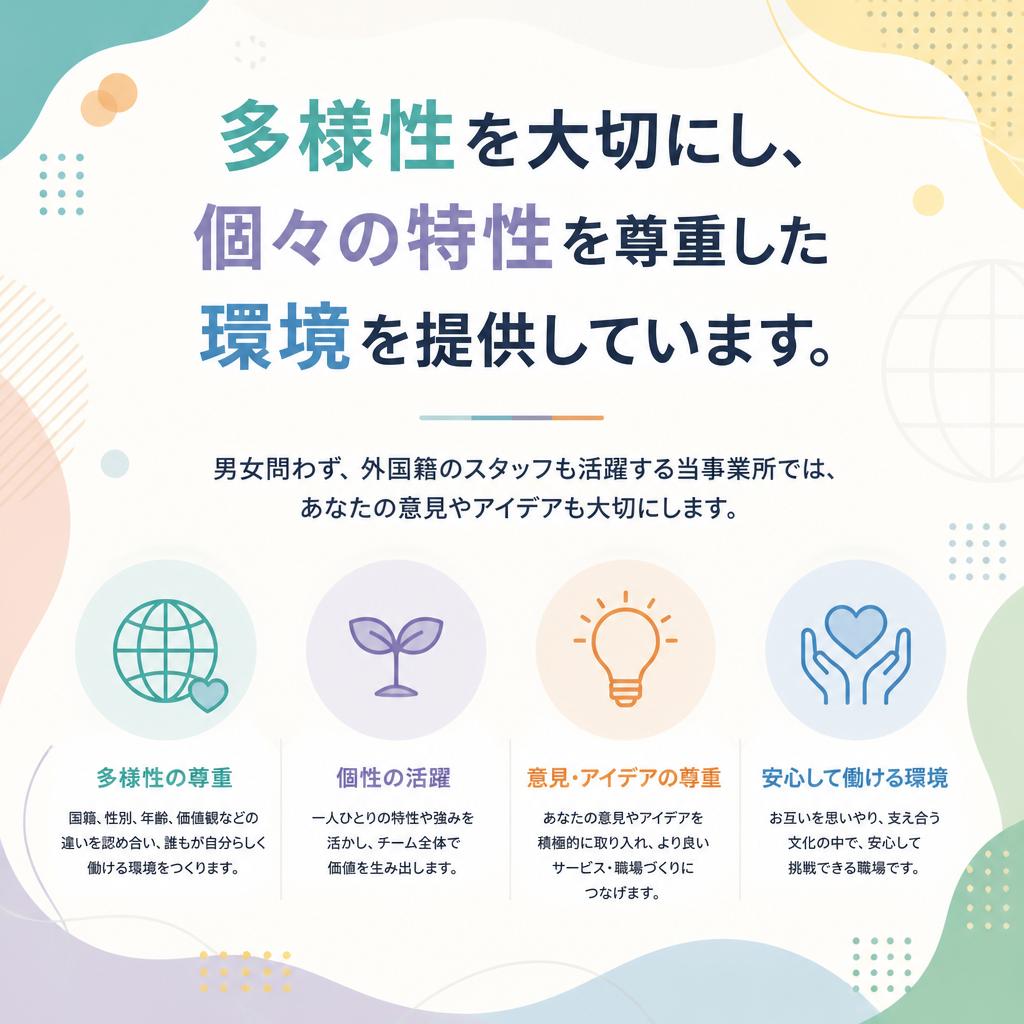 多様性を重視した職場環境