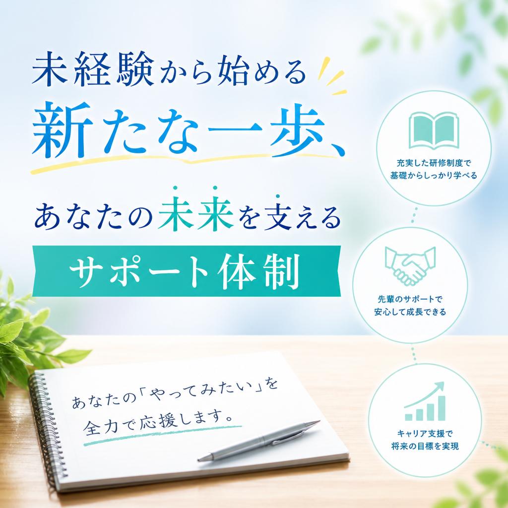 未経験から始める新たな一歩、あなたの未来を支えるサポート体制