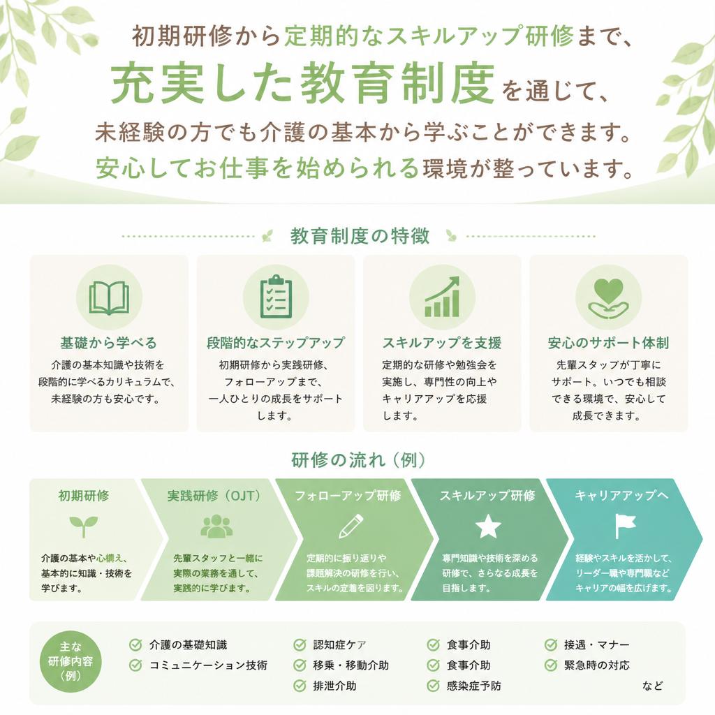 未経験でも安心の研修制度