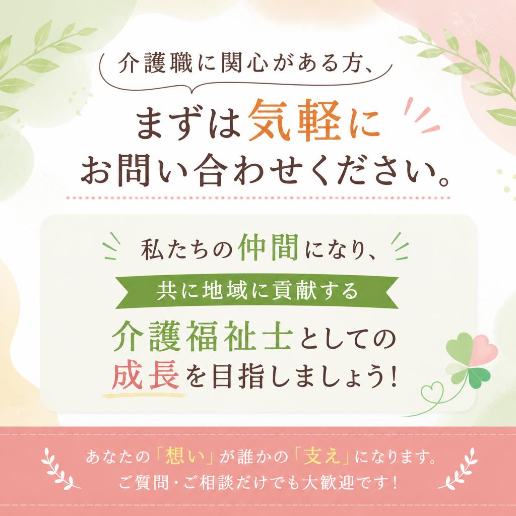 まずはお問い合わせを！