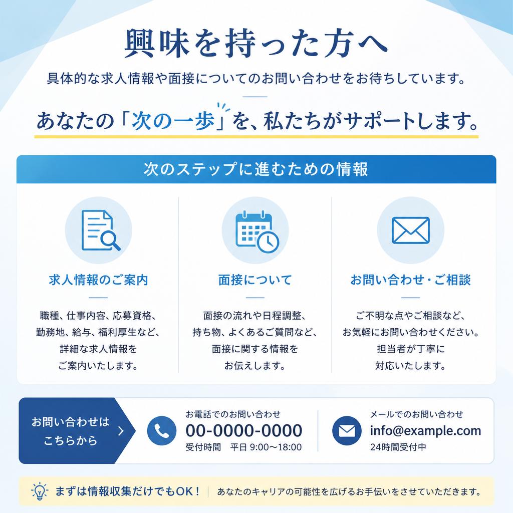 7. お問い合わせはお気軽に！