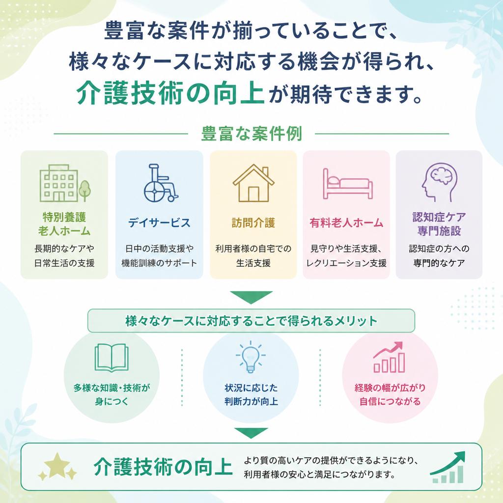 多様な案件でスキルアップ