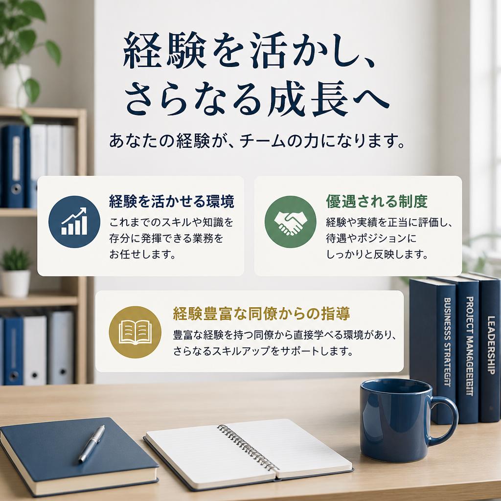 経験者が活躍する職場