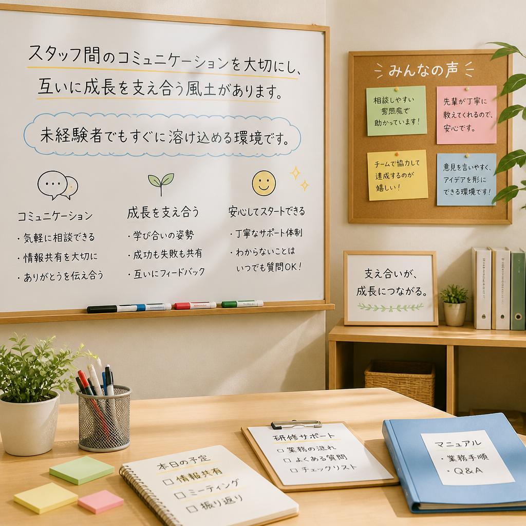 チームワークを重視した職場環境