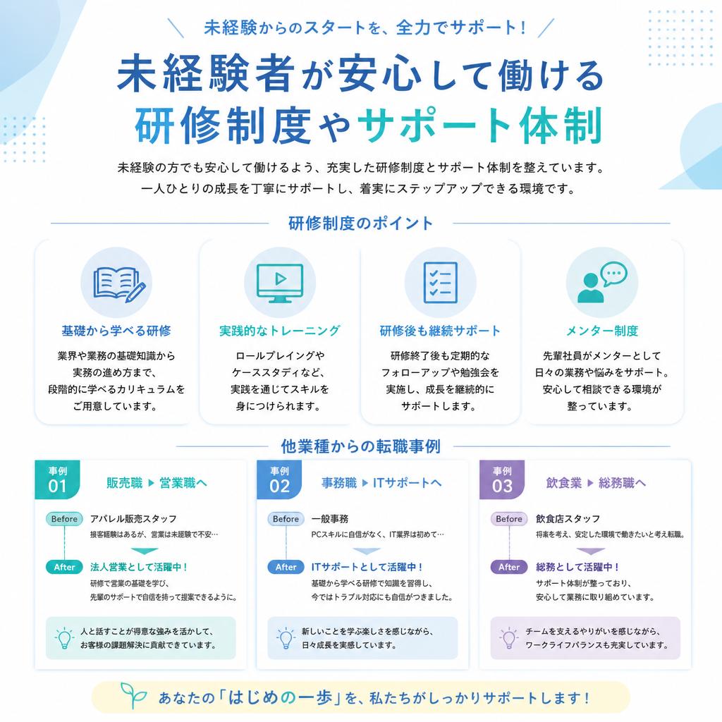 4. 未経験者歓迎の職場環境