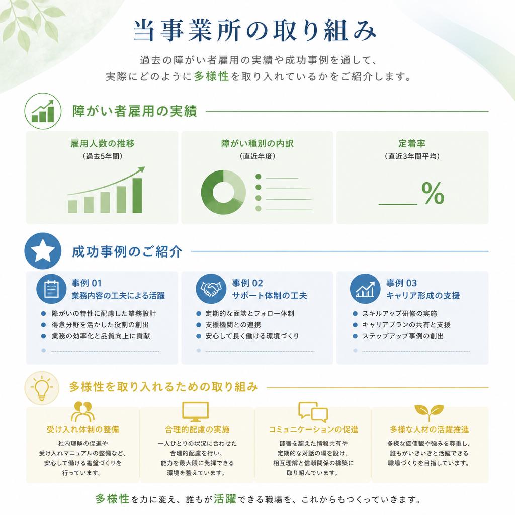 訪問介護での障がい者雇用の実績