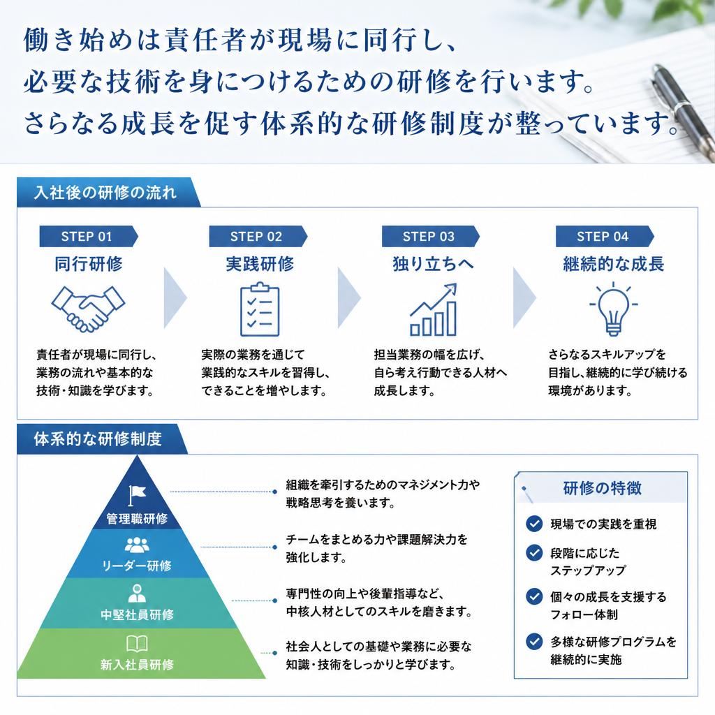 スキルアップのための研修制度