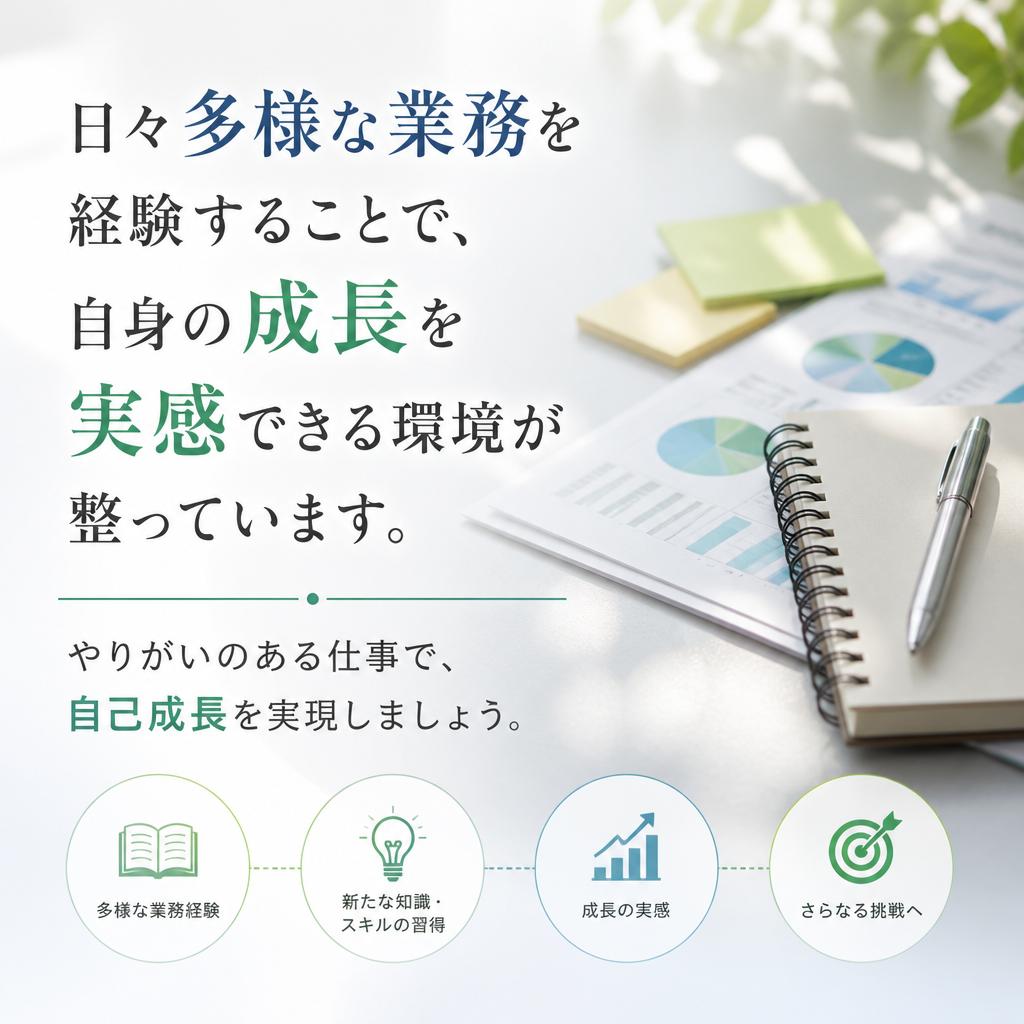 多様な業務に挑戦できる！
